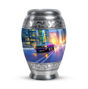 Blue Car Celebration Cremation Urns for Human Ashes - 10-inch, 200 cu in - Karyliz