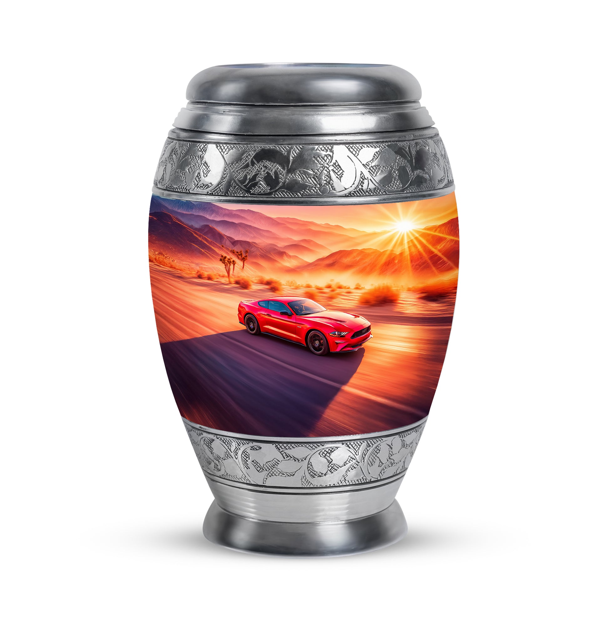 Pink Car Cremation Urns - Imperial Sentinel 10-inch, 200 cu in - Karyliz