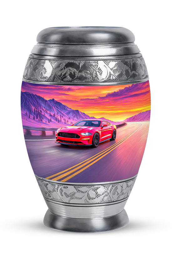 Blue Car Beacon Cremation Urns for Human Ashes - 10-inch, 200 cu in - Karyliz