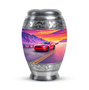 Blue Car Beacon Cremation Urns for Human Ashes - 10-inch, 200 cu in - Karyliz
