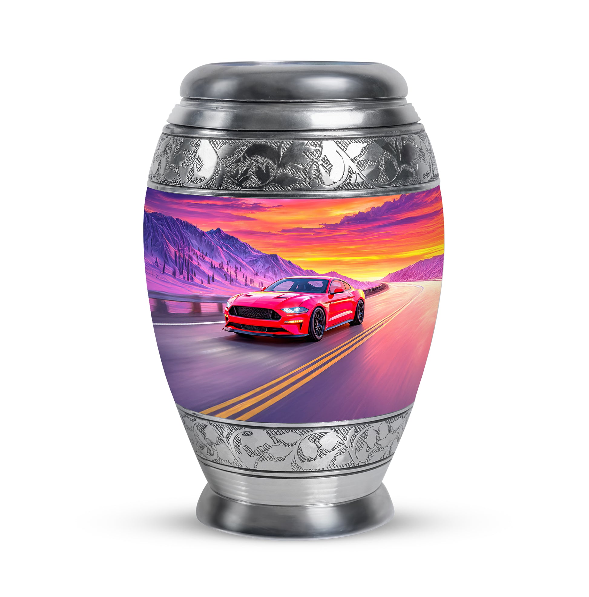 Blue Car Beacon Cremation Urns for Human Ashes - 10-inch, 200 cu in - Karyliz