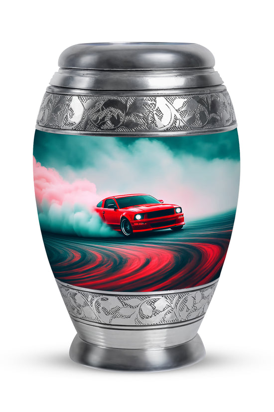 Personalized Seraphic Car Cremation Urns - Teal 10-inch, 200 cu in - Karyliz