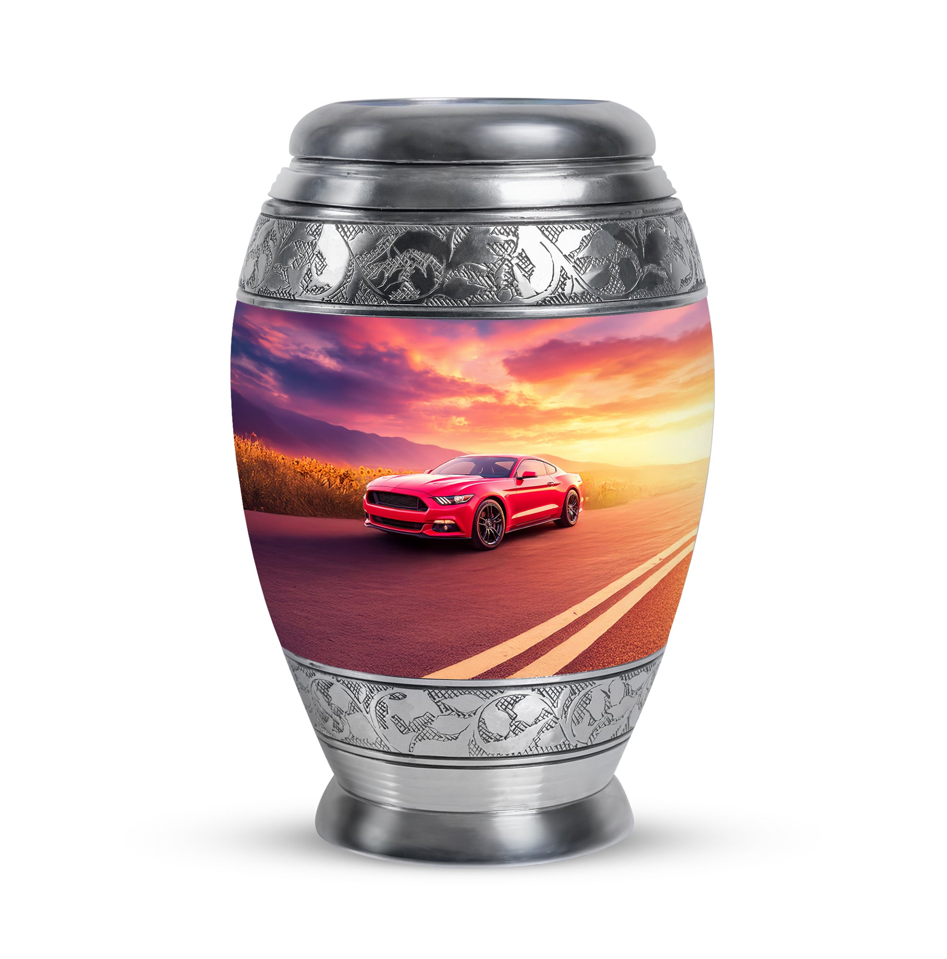 Divine Blue Car Cremation Urn for Ashes - 10-inch, 200 cu in - Karyliz