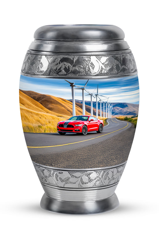 Blessed Car Cremation Urns for Human Ashes - Blue 10-inch - Karyliz