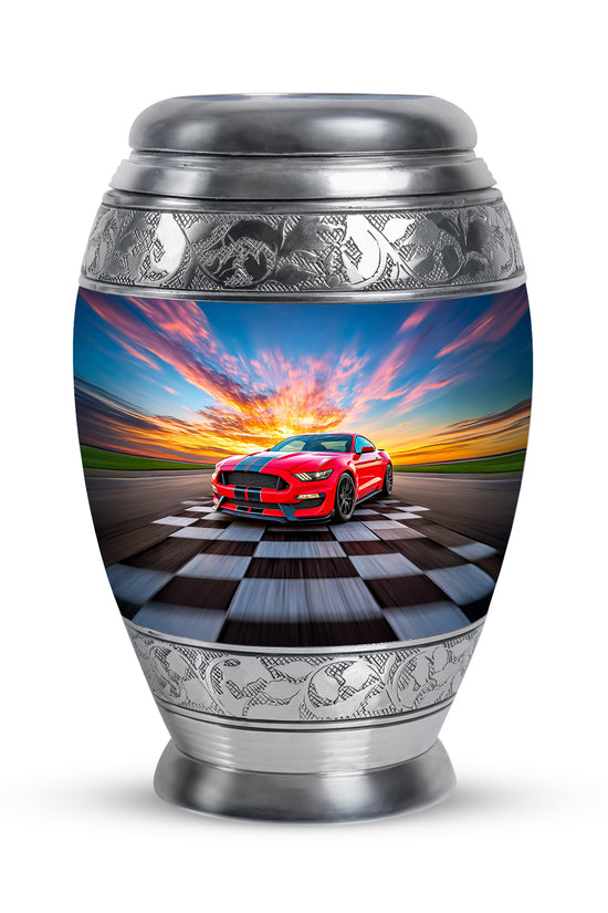 Personalized Car Cremation Urns - Tranquil Blue 10-inch, 200 cu in - Karyliz