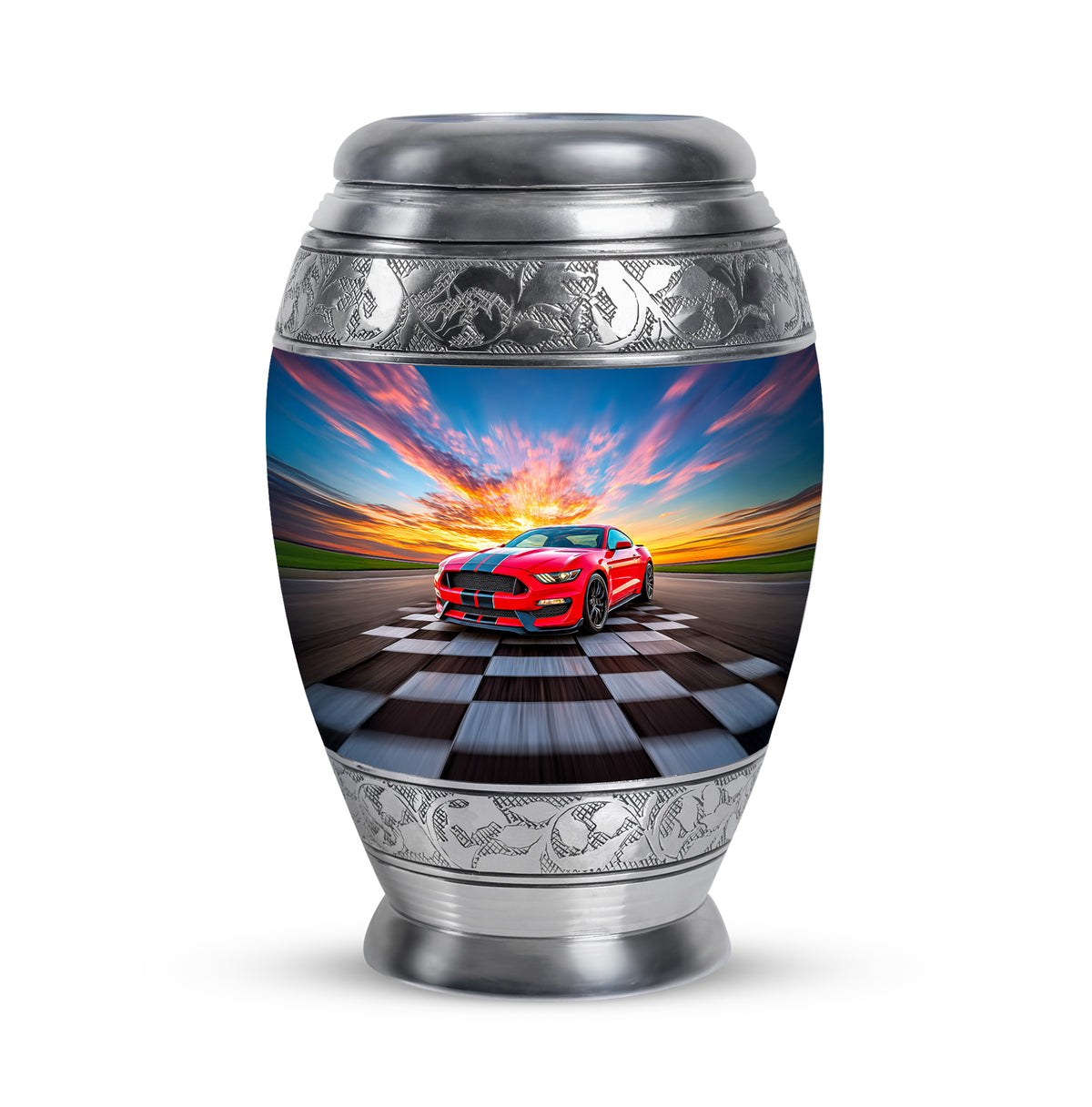 Personalized Car Cremation Urns - Tranquil Blue 10-inch, 200 cu in - Karyliz