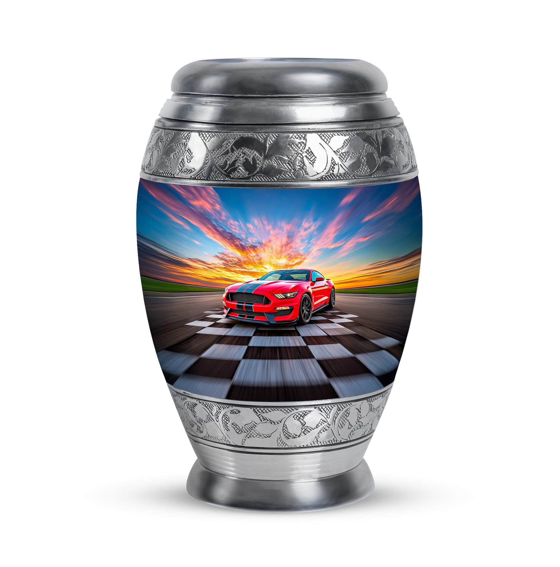 Personalized Car Cremation Urns - Tranquil Blue 10-inch, 200 cu in - Karyliz