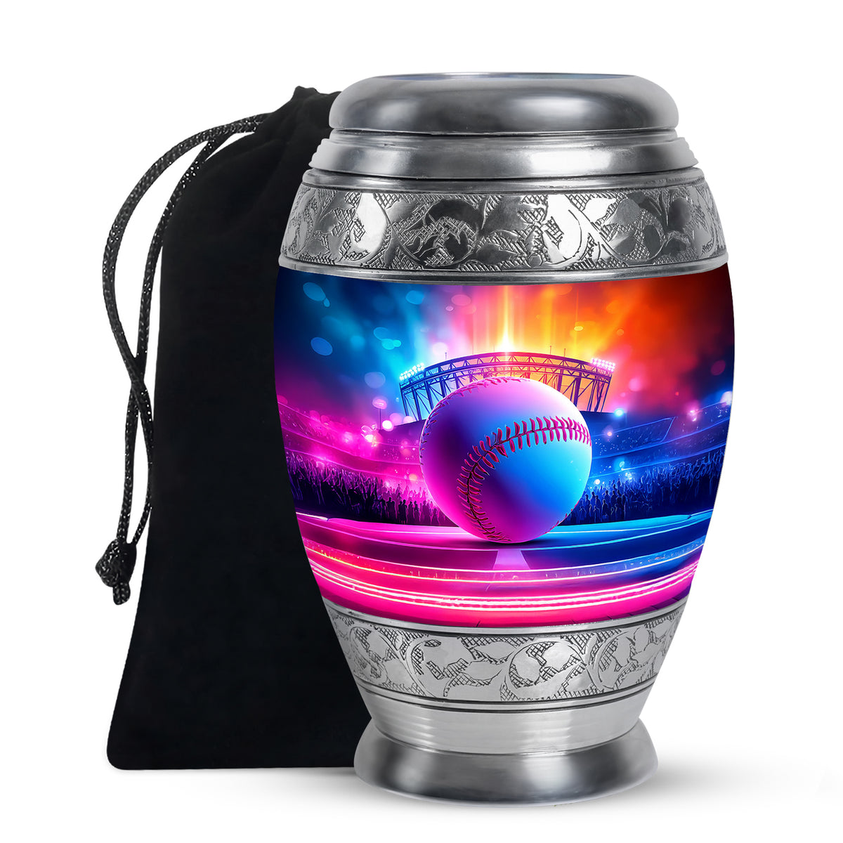 Baseball Theme Urn - Decorative Funeral Urn For Ashes