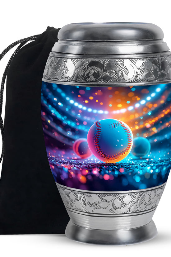 Glowing Baseball Memorial Urn - Decorative Urn For Male