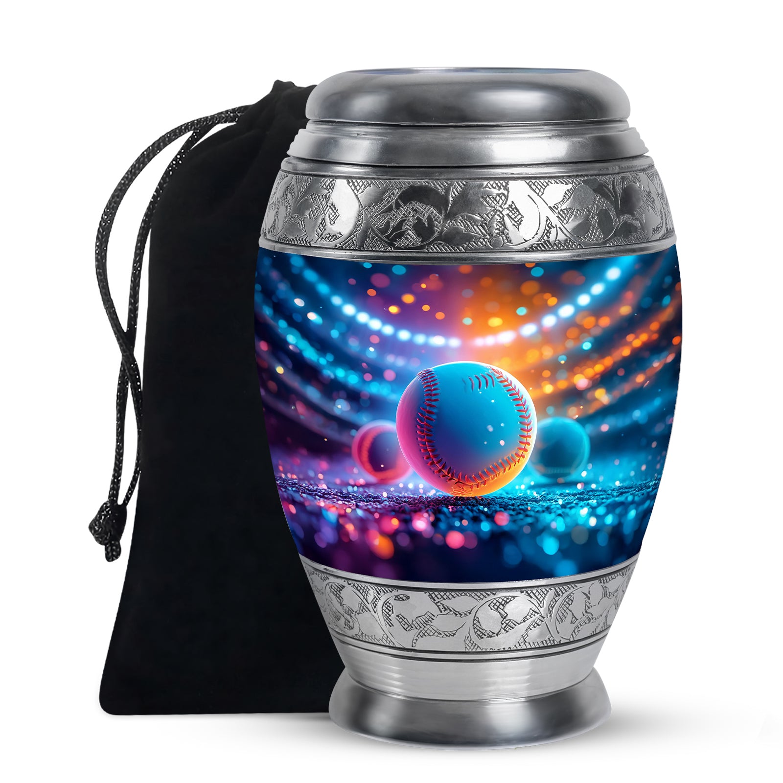 Glowing Baseball Memorial Urn - Decorative Urn For Male