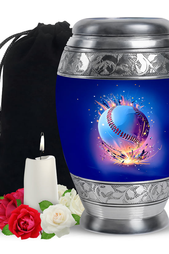Baseball Energy Tribute Urn - Cremation Urn For Human Ashes Adult