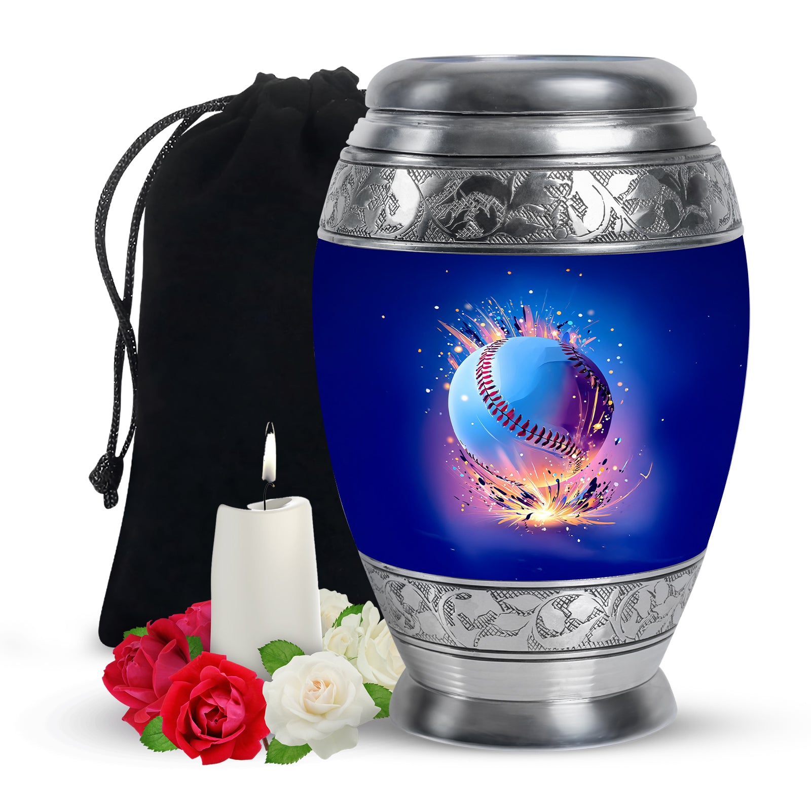 Baseball Energy Tribute Urn - Cremation Urn For Human Ashes Adult