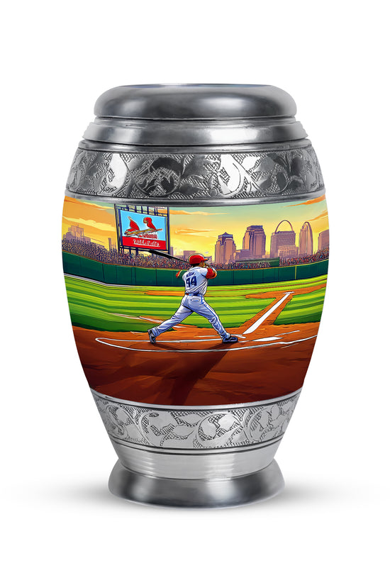 Everlasting Green Baseball Resting Place Urn for Human Ashes - 10-inch, 200 cu in - Yatskia