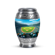 Lustrous Baseball Cremation Urns for Human Ashes - Blue 10-inch - Yatskia