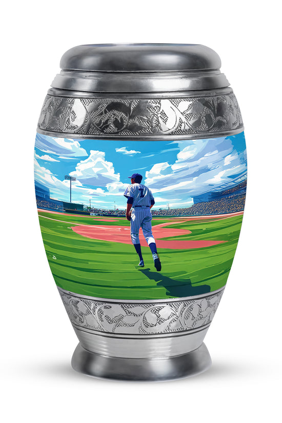 Sublime Baseball Cremation Urns for Human Ashes - Blue 10-inch - Yatskia