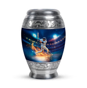Stunning Blue Baseball Solace Urn for Human Ashes - 10-inch, 200 cu in - Yatskia