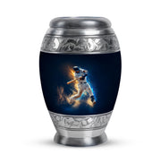 Radiant Baseball Memorial Cremation Urns - Blue 10-inch, 200 cu in - Yatskia