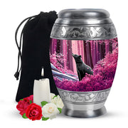 Cherry Blossom Memorial Urn - Bear Funeral Urn For Adults Ashes