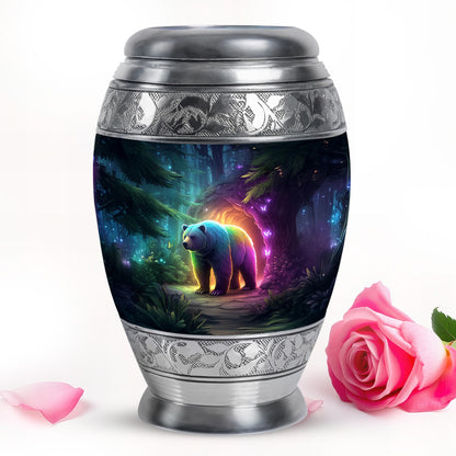 Hallowed Bear Cremation Urns for Human Ashes - Blue 10-inch - Yatskia