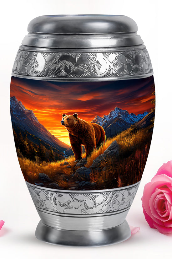 Blue Bear Devotion Cremation Urns for Human Ashes - 10-inch, 200 cu in - Yatskia