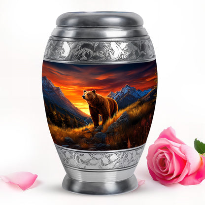 Blue Bear Devotion Cremation Urns for Human Ashes - 10-inch, 200 cu in - Yatskia