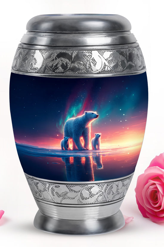 Blue Bear Tribute Cremation Urns for Human Ashes - 10-inch, 200 cu in - Yatskia