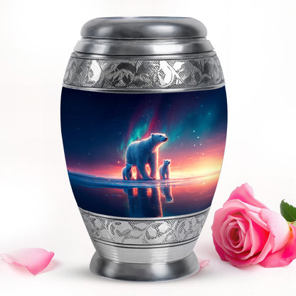 Blue Bear Tribute Cremation Urns for Human Ashes - 10-inch, 200 cu in - Yatskia