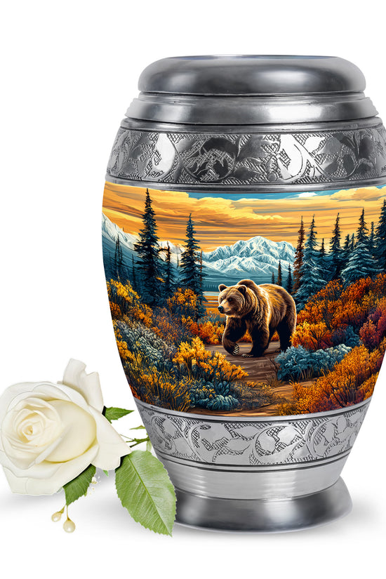 Personalized Gold Bear Cremation Urns for Ashes - Captivating 10-inch - Yatskia