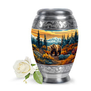 Personalized Gold Bear Cremation Urns for Ashes - Captivating 10-inch - Yatskia