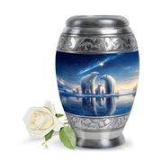 Illustrious Bear Memorial Cremation Urns - Blue 10-inch, 200 cu in - Yatskia