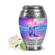 Personalized Pink Revered Bear Cremation Urns for Human Ashes - 10-inch, 200 cu in - Yatskia