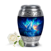 Personalized Blue Bear Cremation Urns for Ashes - Majestic 10-inch - Yatskia