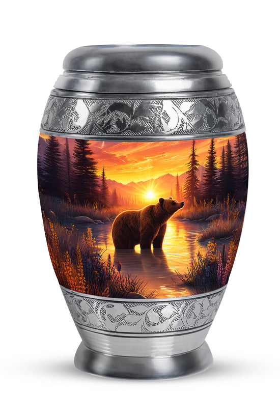 Personalized Red Bear Cremation Urns for Ashes - Captivating 10-inch - Yatskia