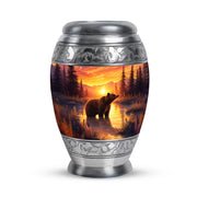 Personalized Red Bear Cremation Urns for Ashes - Captivating 10-inch - Yatskia
