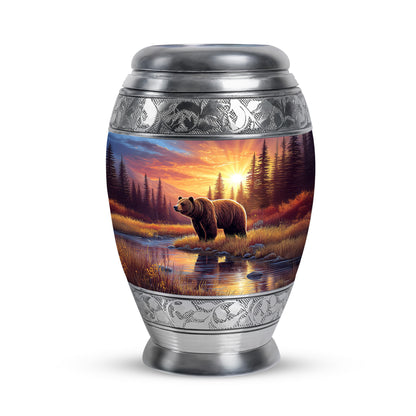 Personalized Refined Bear Cremation Urns - Red 10-inch, 200 cu in - Yatskia