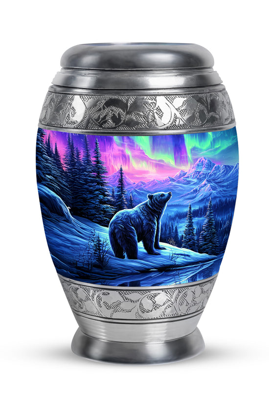 Personalized Bear Cremation Urns - Eminent Purple 10-inch, 200 cu in - Yatskia