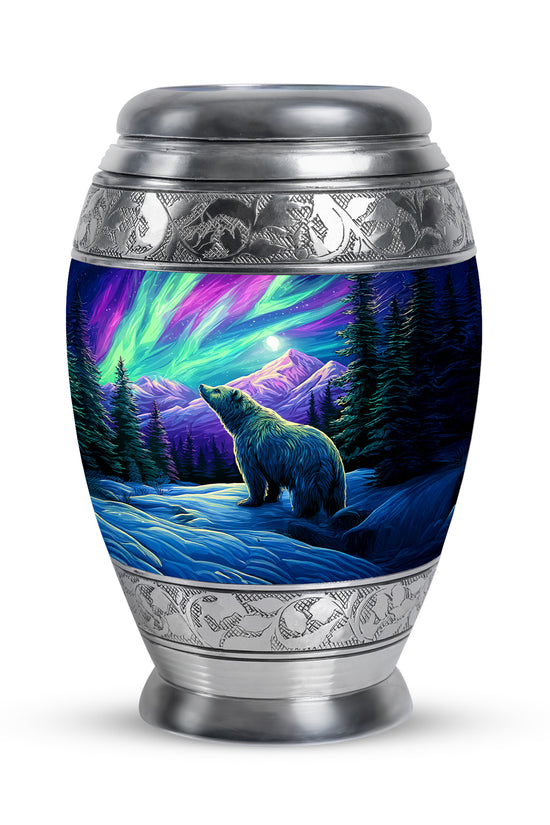 Remarkable Bear Memorial Cremation Urns - Blue 10-inch, 200 cu in - Yatskia