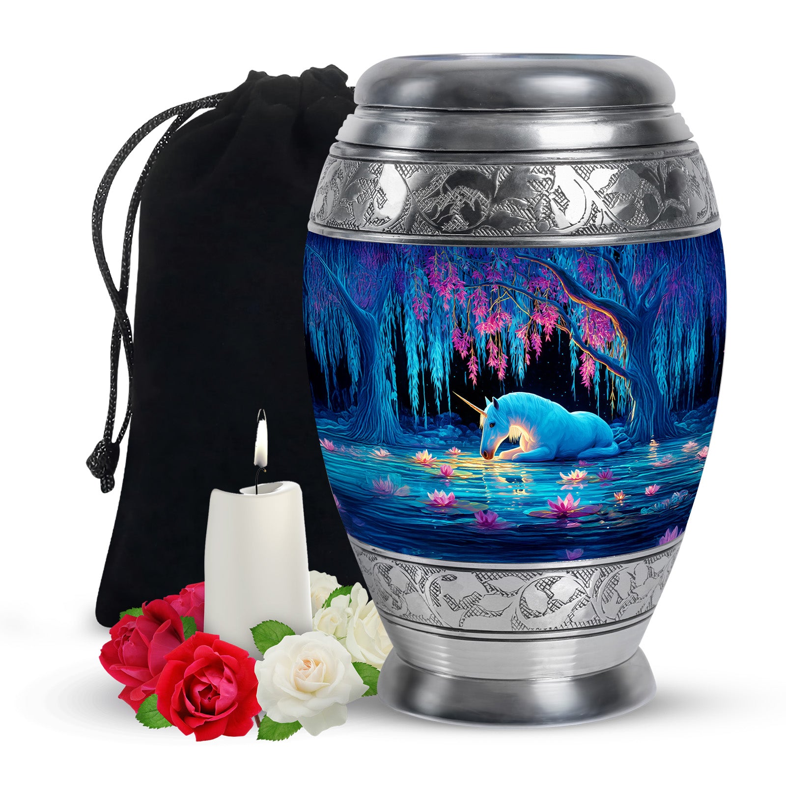 Unicorn Memorial Urn - Lotus Lake Funeral Urn For Loved Ones