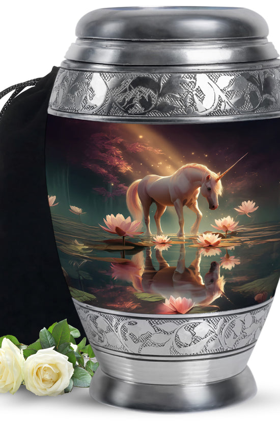 Magical Unicorn Memorial Urn - Beautiful Memorial Urn For Human Ashes