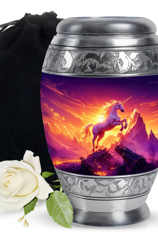 Mystical Unicorn Cremation Urn - Beautiful Memorial Urn For Ashes