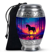 Fire Unicorn Memorial Urn - Forest Funeral Cremation Urn For Adult Ashes