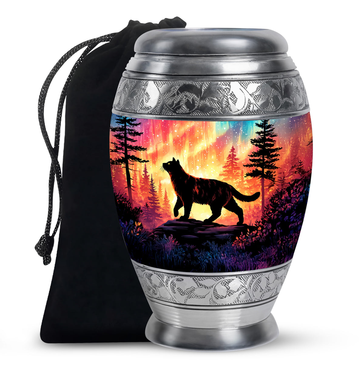Cat Memroial Urn - Artistic Forest Cremation Urn For Pet Ashes