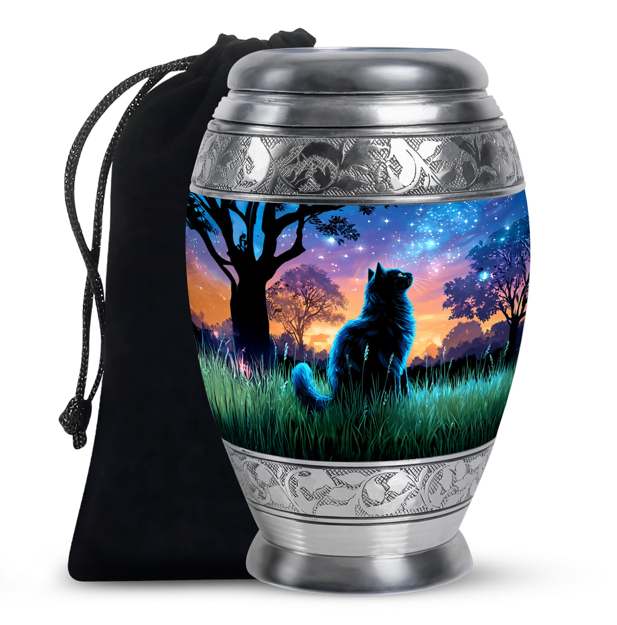 Cat Funeral Urn - Glowing Star Cremation Urn For Cat Ashes