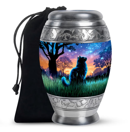 Cat Funeral Urn - Glowing Star Cremation Urn For Cat Ashes