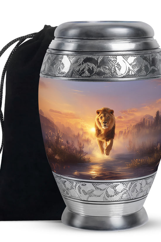 King Lion Cremation Urn - Decorative Urns for Human Ashes