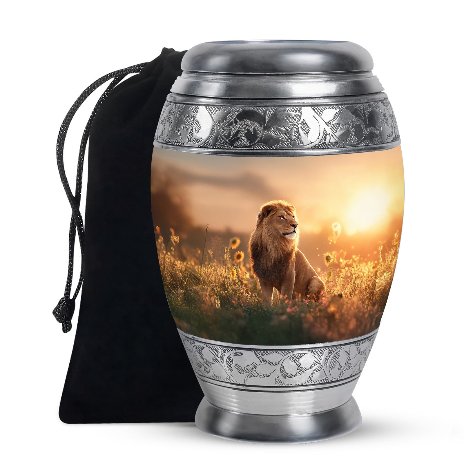 Resting Lion Cremation Urn - Urns For Human Ashes For Adults
