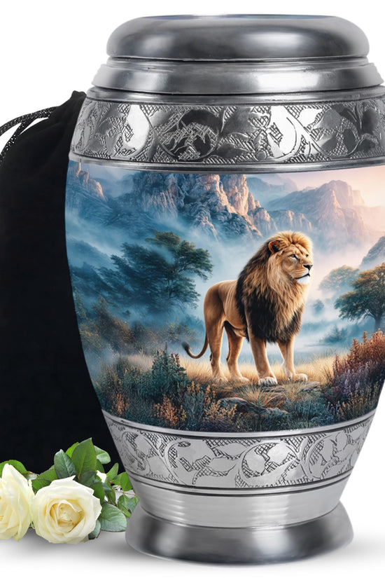 Lion Cremation Urn - Nature Tribute Memorial Urn For Loved Ones