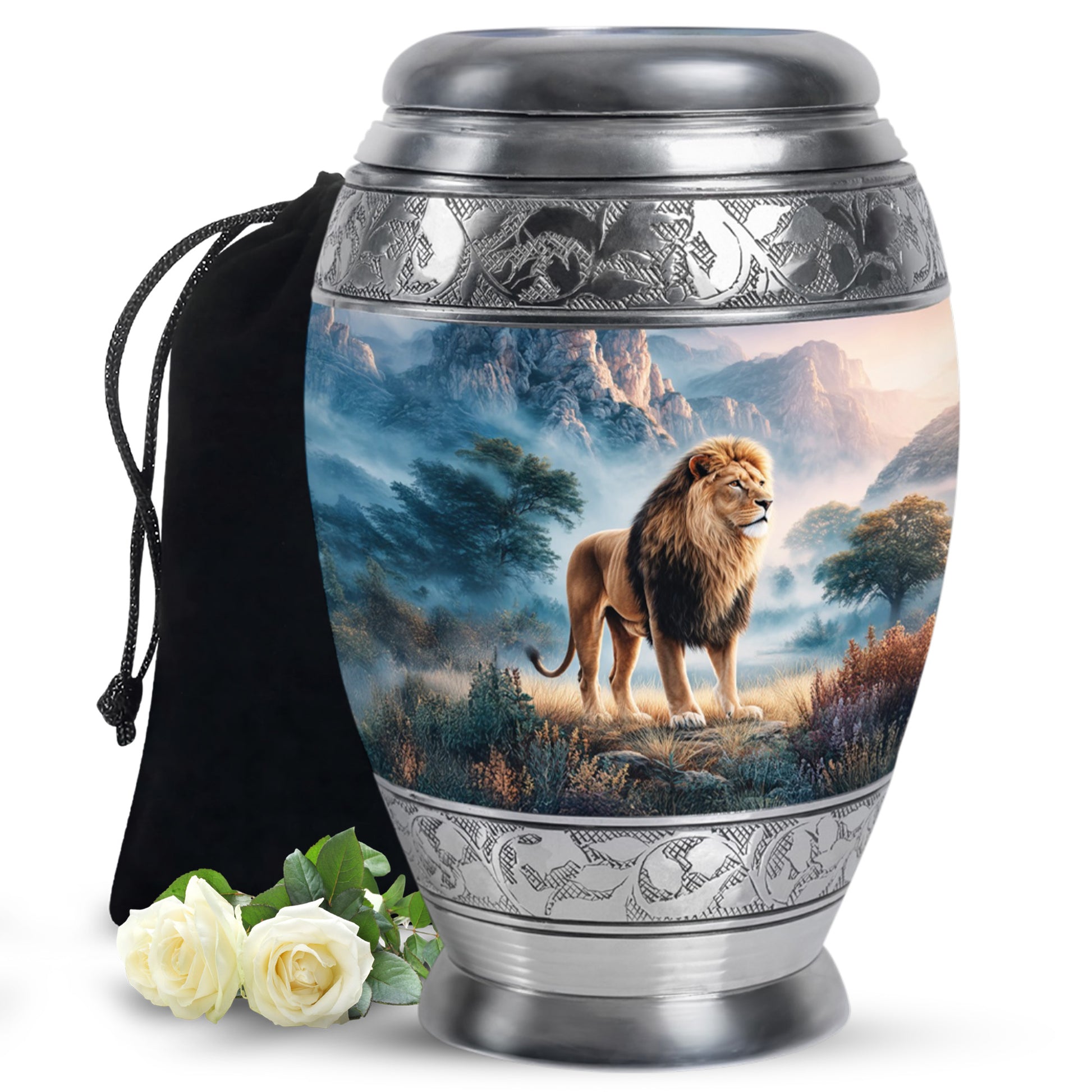 Lion Cremation Urn - Nature Tribute Memorial Urn For Loved Ones