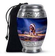 Native American Scenic Funeral Urn - Cremation Urn For Adult Ashes