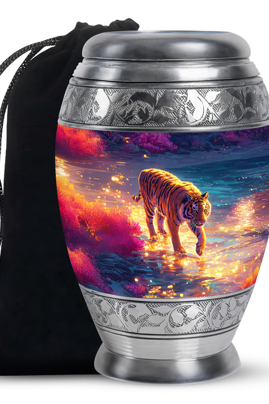 Animal Cremation Urn - Tiger Memorial Urn For Human Ashes